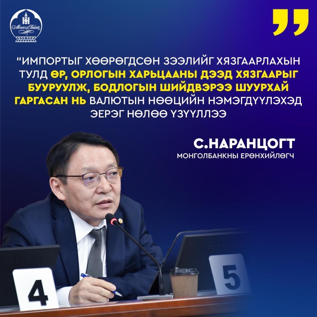 МОНГОЛБАНКНЫ 2025 ОНЫ АУДИТЛАГДСАН САНХҮҮГИЙН ТАЙЛАНГ ХЭЛЭЛЦЭВ