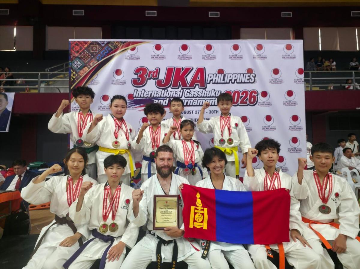 JKA MONGOLIA ФИЛИППИНД ТҮҮХЭН АМЖИЛТ ҮЗҮҮЛЖ, 20 МЕДАЛЬ ХҮРТЛЭЭ