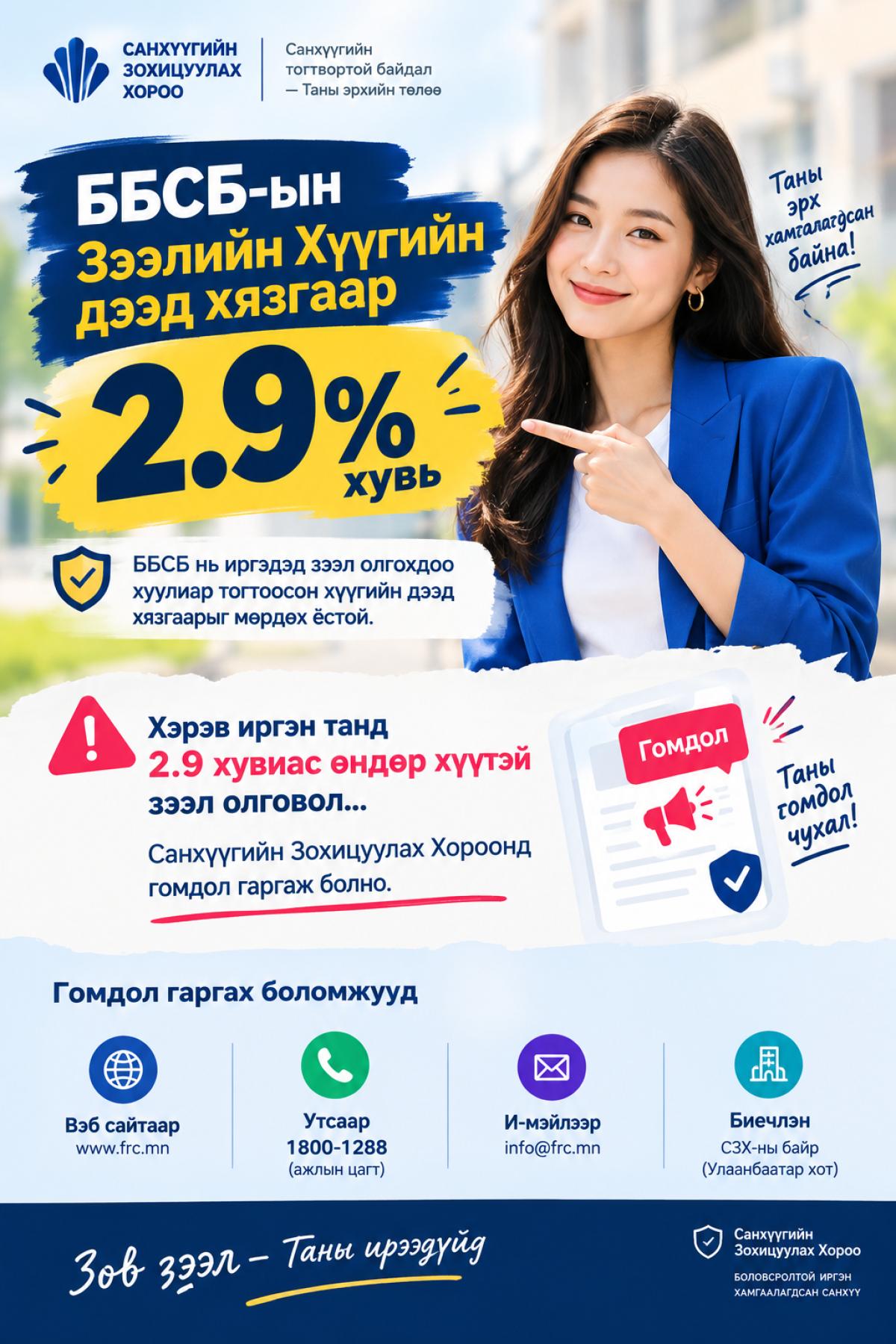 ББСБ-УУДЫН ЗЭЭЛИЙН ХҮҮГ ТОГТООСОН ДЭЭД ХЭМЖЭЭНЭЭС ХЭТРҮҮЛЭХГҮЙ БАЙХ ШИЙДВЭР ӨНӨӨДРӨӨС ХЭРЭГЖИЖ ЭХЭЛЛЭЭ